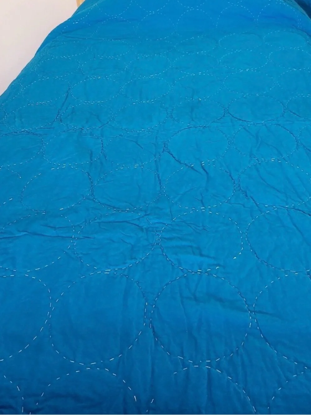 Circo Polka Dot Quilt in Blue, Green, and Cream